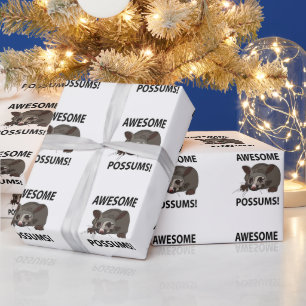 Possums Awesome Funny Possums Wrapping Paper