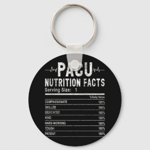 Post-anaesthesia care unit nurse Nutrition Facts Key Ring