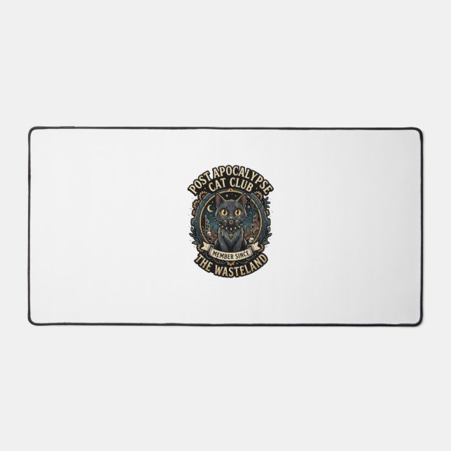 Post Apocalypse Cat Cat Dad Gift Idea - Post Apoca Desk Mat (Front)
