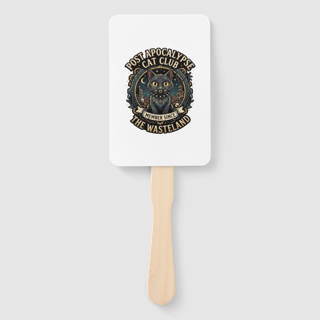 Post Apocalypse Cat Cat Dad Gift Idea - Post Apoca Hand Fan (Front)