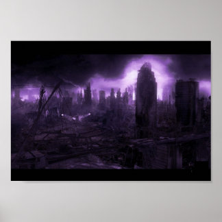 Post Apocalyptic City Poster