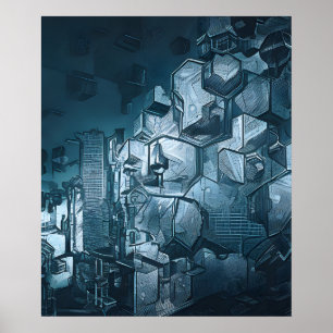 Post-apocalyptic city poster