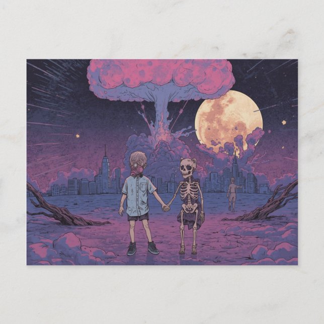 Post-Apocalyptic friends Postcard (Front)