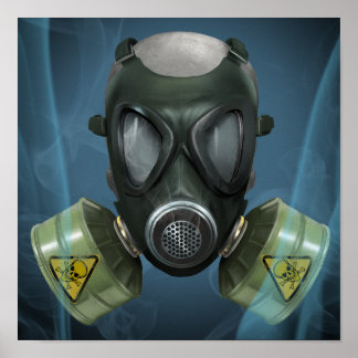 Post-Apocalyptic Gas Mask Poster