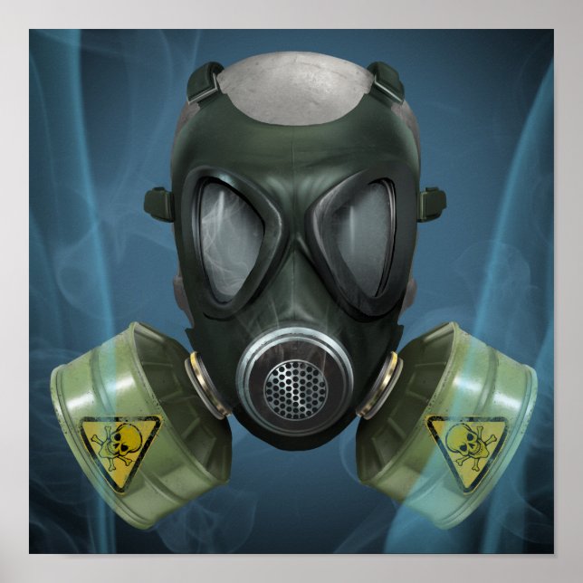 Post-Apocalyptic Gas Mask Poster (Front)