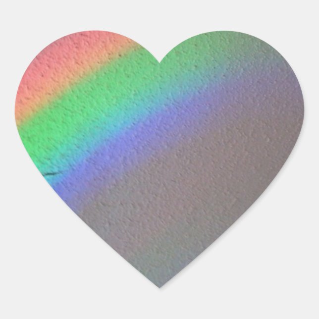 post apocalyptic rainbow heart sticker (Front)