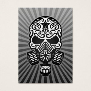 Post Apocalyptic Sugar Skull, grey