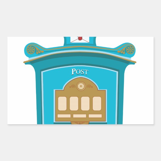 post box rectangular sticker (Front)