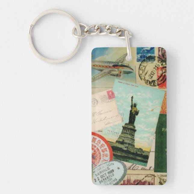 Post Card Collage Key Ring (Front)