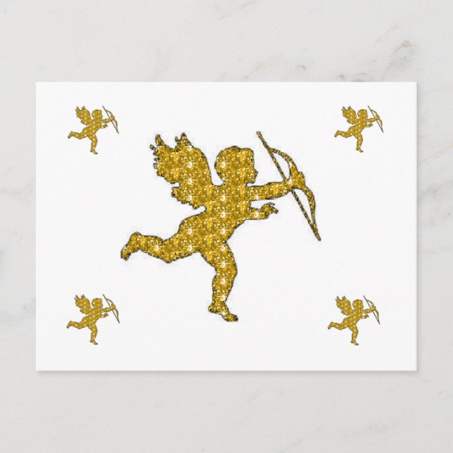 Post Card Cupid Gold (Front)
