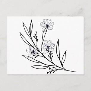 post card - floral design