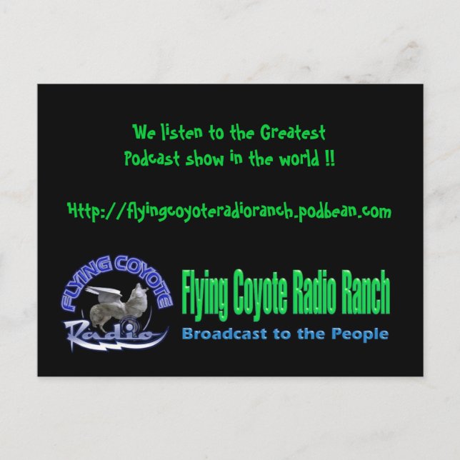 Post card /  Flying coyote radio ranch (Front)