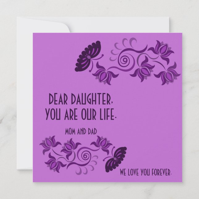 POST CARD FOR DAUGHTERS DAY (Back)