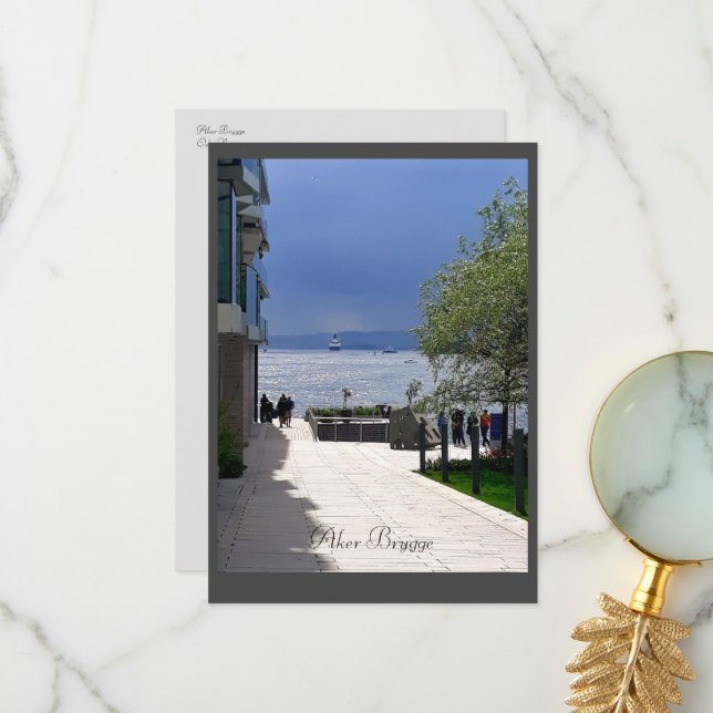 Post Card from Oslo, Norway (Front/Back In Situ)