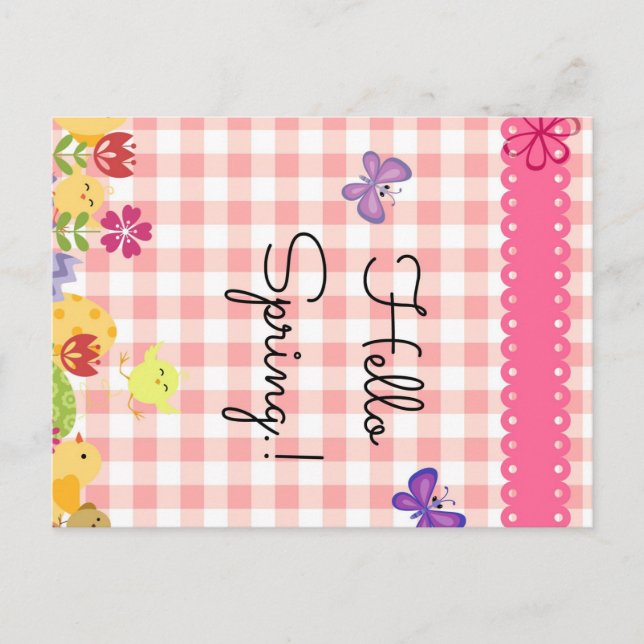 Post Card-Hello Spring! Postcard (Front)