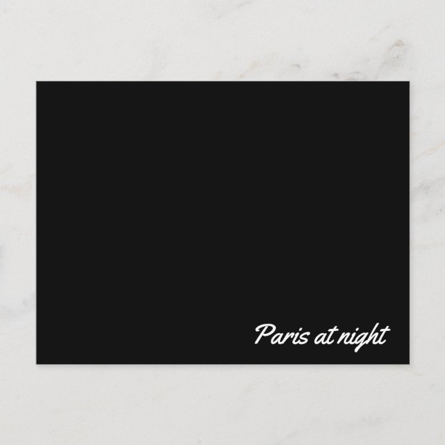 Post card of Paris at night (Front)