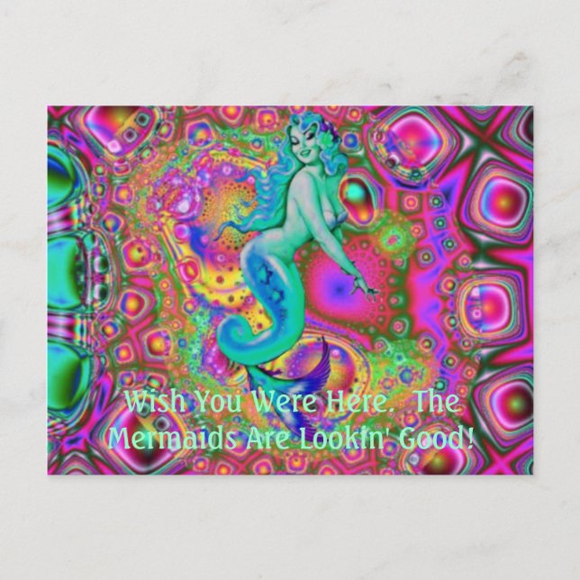 Post Card - Psychedelic Mermaid (Front)