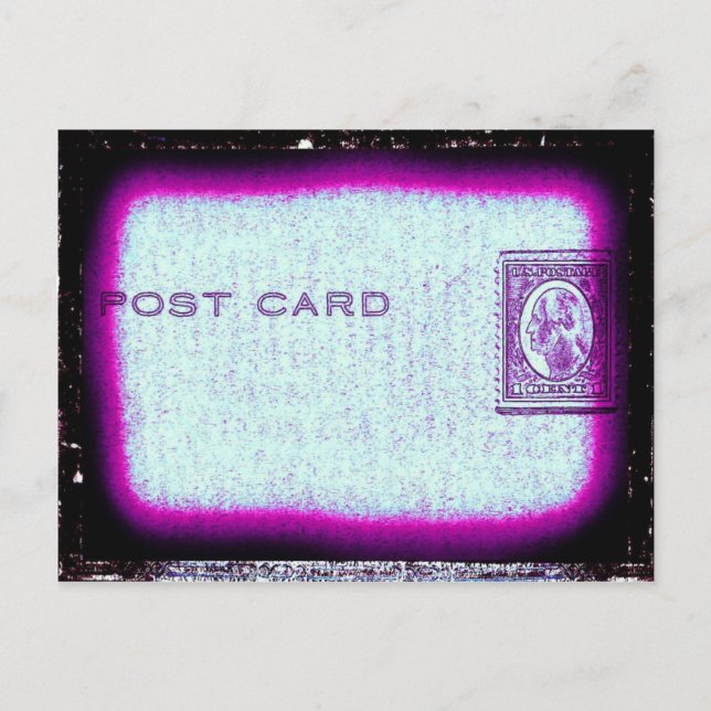 "Post Card" (Purple) Postcard (Front)