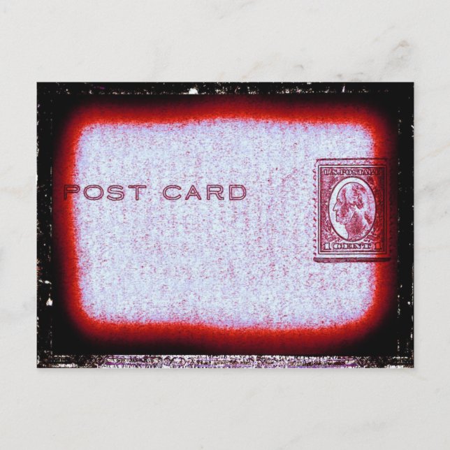 "Post Card" (Red) Postcard (Front)