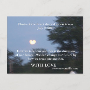post card with heart shaped moon