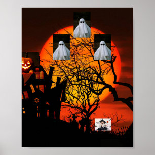 Post cards Halloween party Poster