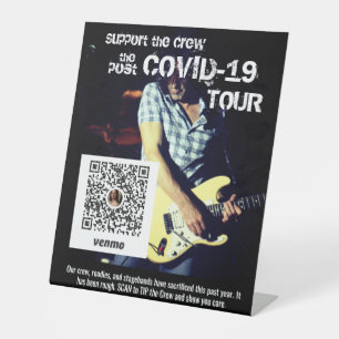 Post Covid Concert Tour Band Venmo Pedestal Sign