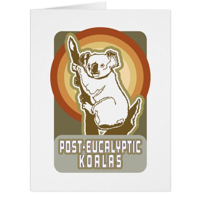 Post-Eucalyptic Koalas Vertical Card (Front)
