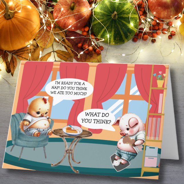 Post Feast Dilemma A Funny Thanksgiving Holiday Card (Creator Uploaded)