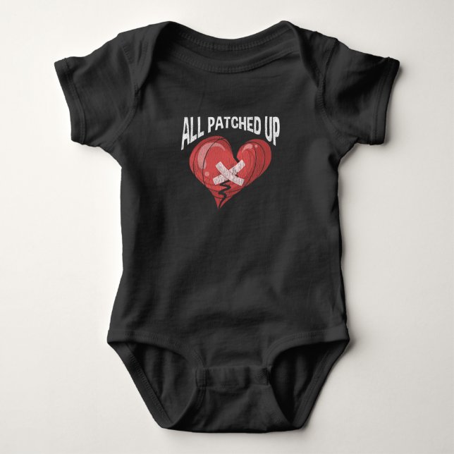 Post Heart Surgery Hospital Family Member Baby Bodysuit (Front)