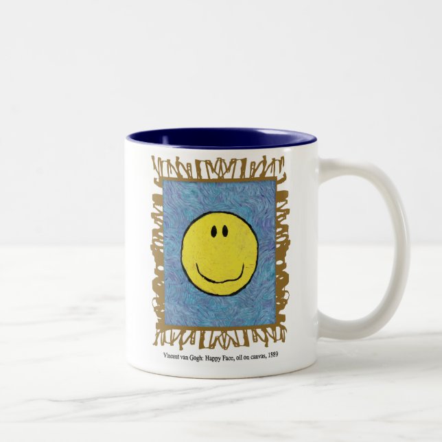 post-impressionism happy face mug (Right)