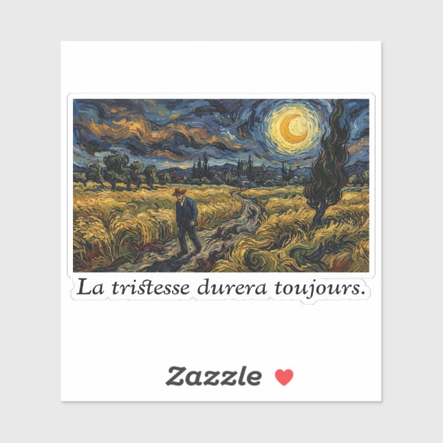 Post Impressionist Starry Night Wheat Field Art (Sheet)