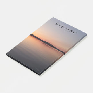 Post it block with sunset post-it notes