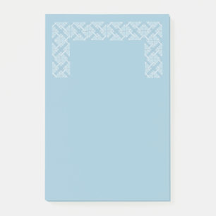 Post-it (lrg) - Interwoven Diamonds in Blue Post-it Notes