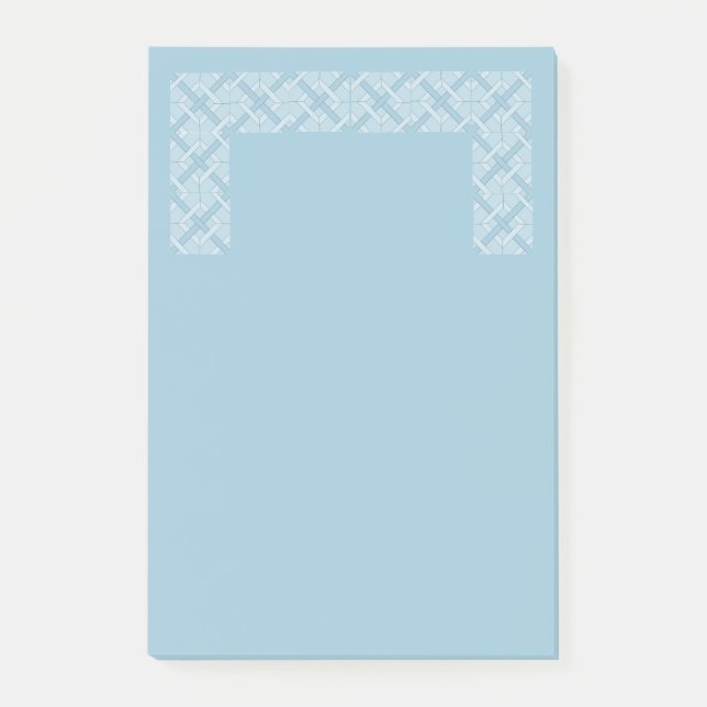 Post-it (lrg) - Interwoven Diamonds in Blue Post-it Notes (Front)