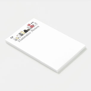 Post-it Note Pad - Row of Cats