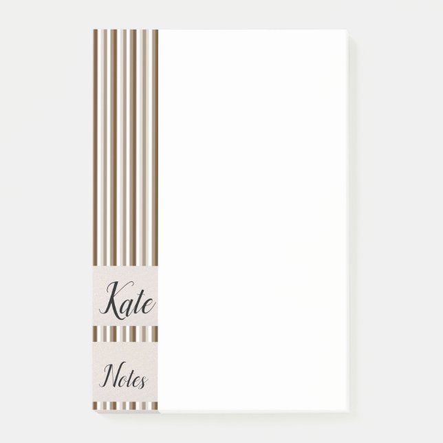 Post-it Notes Brown Stripes (Front)