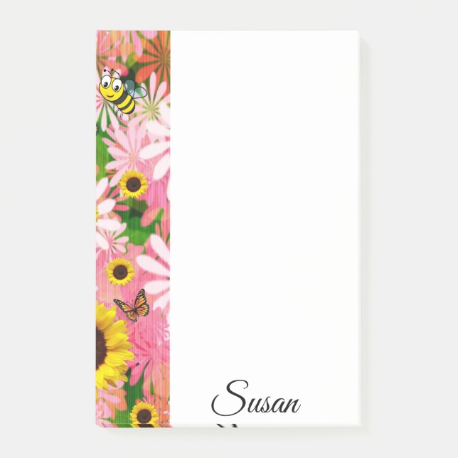 Post-it Notes Bumblebee Butterfly (Front)