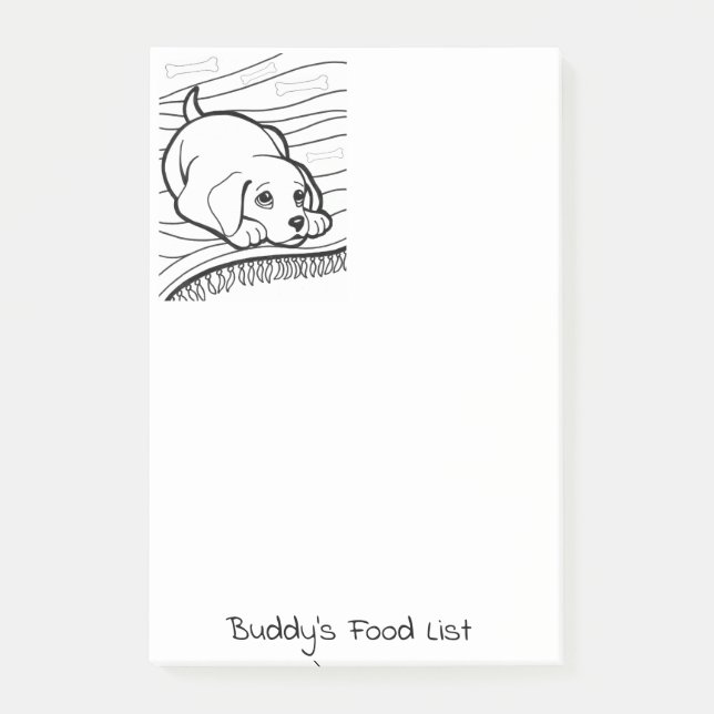Post-it Notes Colouring Dog (Front)