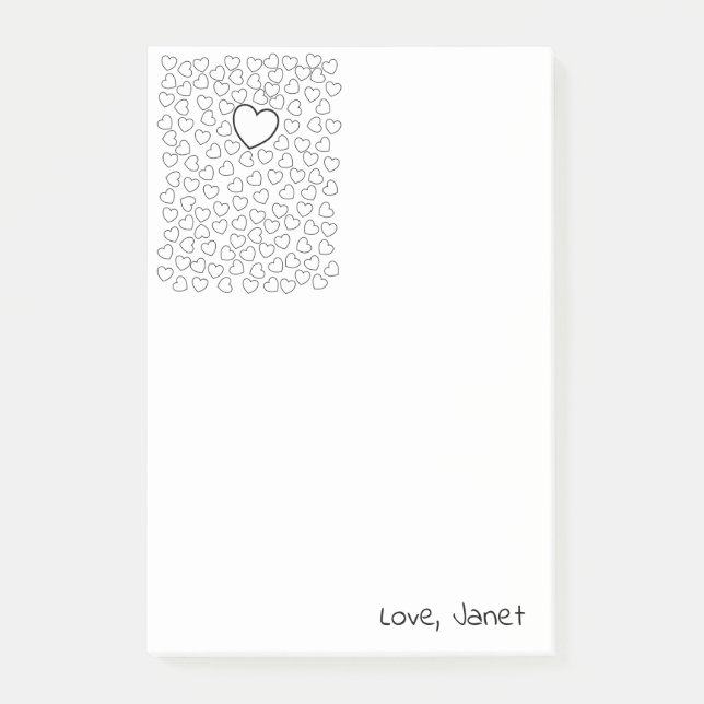 Post-it Notes Colouring Hearts (Front)