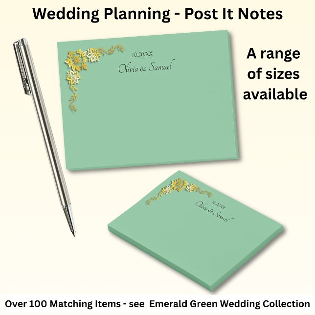 Post-It Notes Emerald Green & Gold (Creator Uploaded)