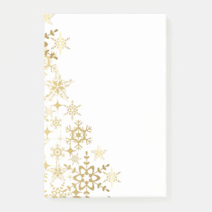 Post-it-Notes-Gold Snowflakes Post-it Notes