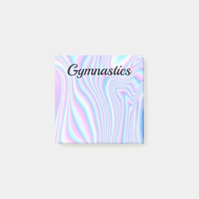Post-It Notes - Gymnastics - Swirly Colours (Front)