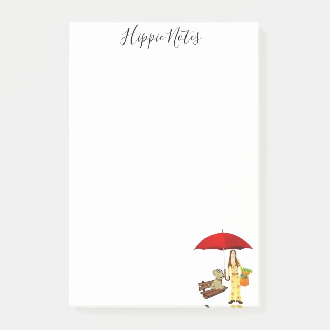 Post-it Notes Hippie Notes Dog (Front)