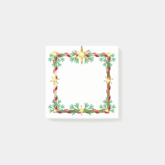 Post-it® Notes Holiday Gold Star Christmas Wreath  (Front)