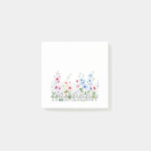 Post-It Notes Hollyhocks Water colour