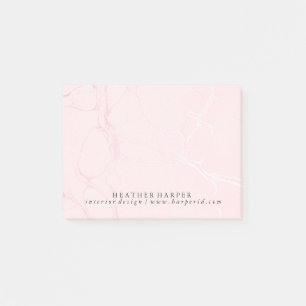 Post It Notes Notepad - Pink Marble
