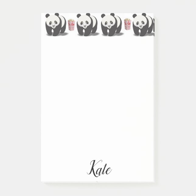 Post-it Notes Panda Popcorn (Front)