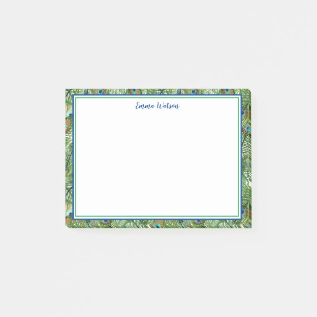 Post it Notes-Peacock Feathers Post-it Notes (Front)