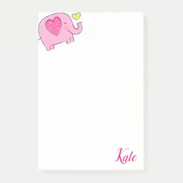 Post-it Notes Pink Elephant (Front)