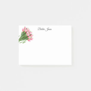 Post-it-Notes-Pink Tulips Post-it Notes